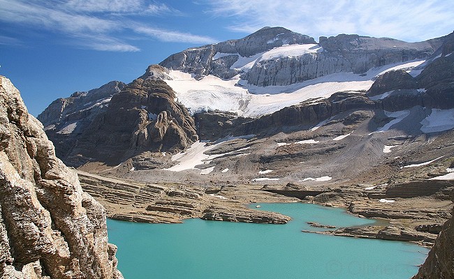 Olivier Guix - Photo Les Pyrnes en Et: Face Nord du Mont Perdu depuis la brche de Tuquerouye