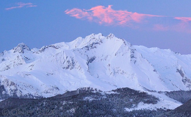 Olivier Guix - Photo Les Pyrnes en Hiver: Lever de soleil Gabizos